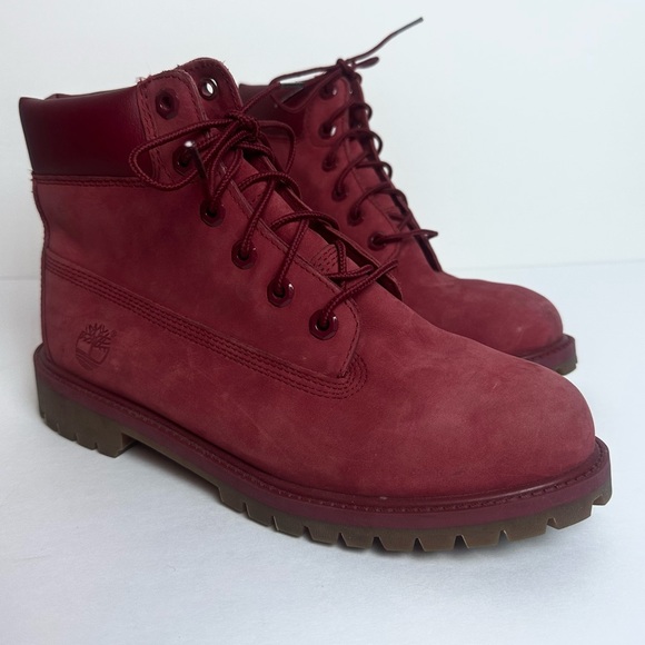 ♦️ MOVING SALE FINAL PRICE Timberland Red Suede Boots Men’s Size 7 women’s 8.5 - Picture 3 of 12